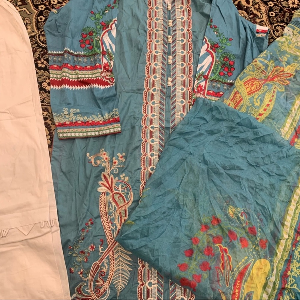 Embroidered Blue Ethnic Dress